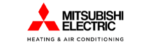 Mitsubishi Electric logo – advanced heating and air conditioning technology used by Shift Heating and Cooling Services Calgary